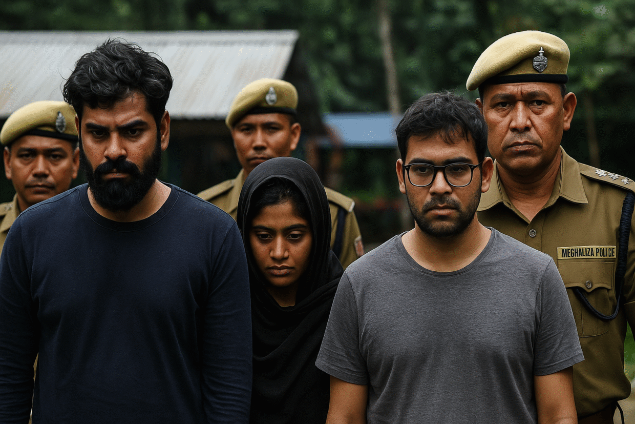 Meghalaya honeymoon murder suspects brought to Shillong